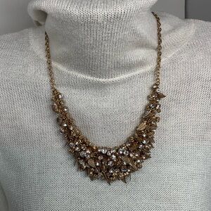 Gold and diamonds necklace. Dressy. 24” long.
